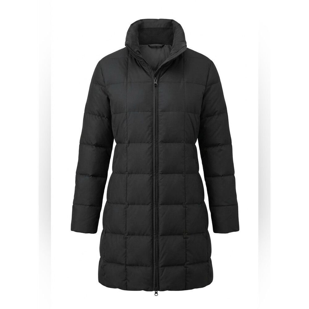 Women's Black Puffer Coat Duck Down Size Medium